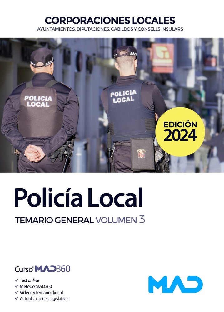 TEMARIO GENERAL III POLICIA LOCAL | portada del libro