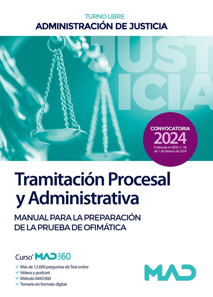 MANUAL PARA LA PREPARACION DE LA PRUEBA OFIMATICA TRAMITACION PRO | portada del libro