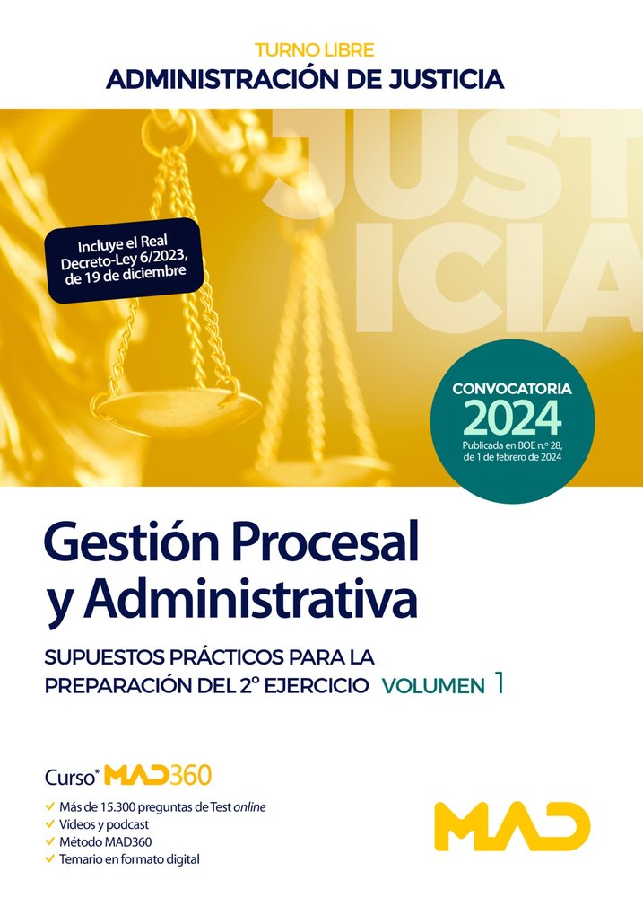 CUERPO GESTION PROCESAL Y ADMINISTRATIVA TURNO LIBRE SUPUES | portada del libro