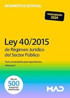 LEY 40/2015 1 OCTUBRE REGIMEN JURIDICO SECTOR, de Varios autores | portada del libro
