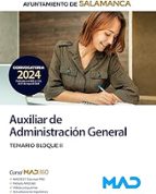 AUXILIAR ADMINISTRACION GENERAL TEMARIO BLOQUE II AYUNTAMIEN, de Varios autores | portada del libro