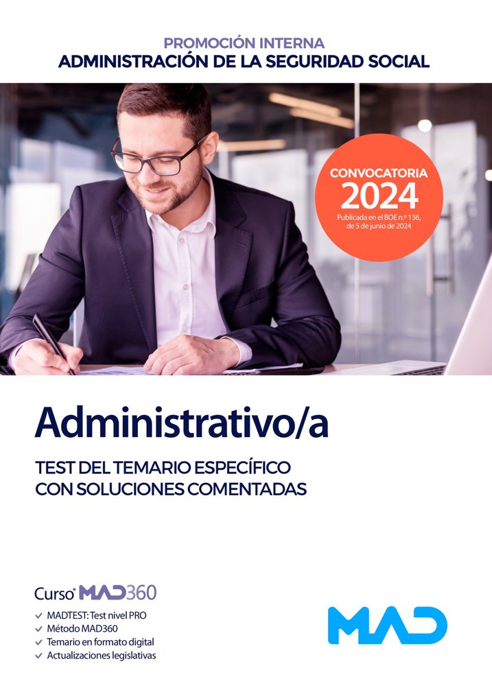 ADMINISTRATIVO/A ADMINISTRACION SEGURIDAD SOCIAL, de ASQUERINO LAMPARERO | portada del libro