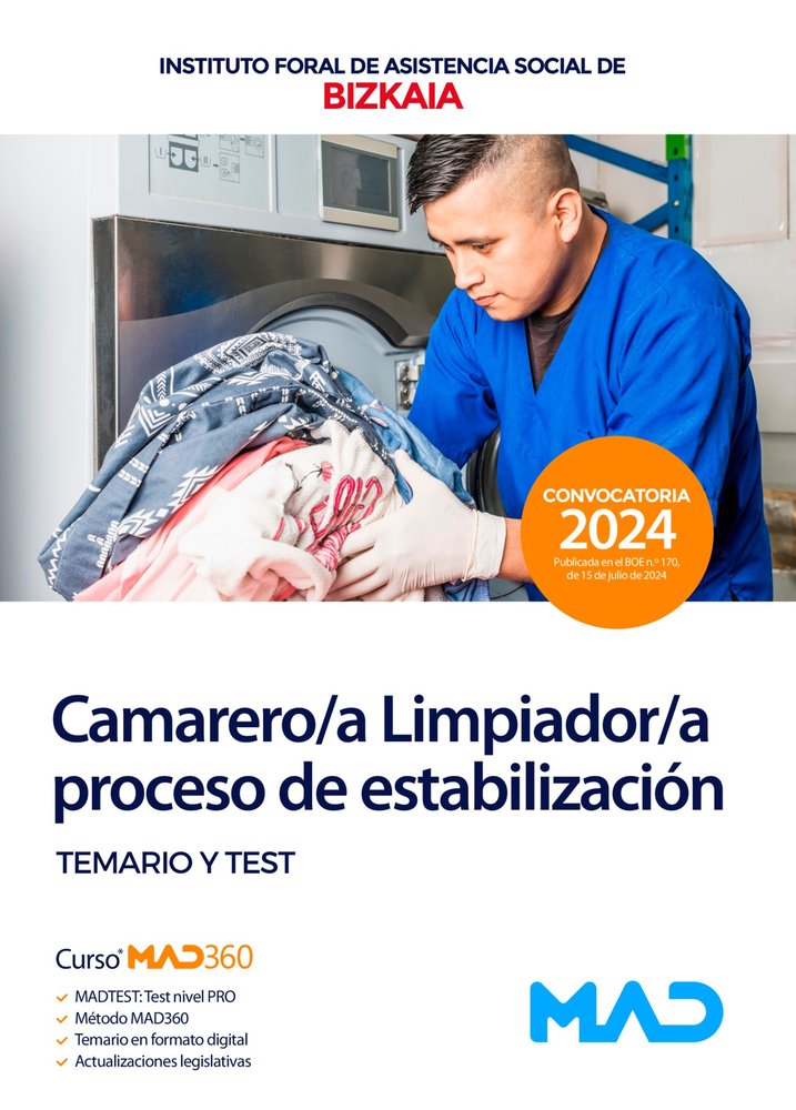 CAMAREROS/AS LIMPIADORES/AS PROCESO DE ESTABILIZACION TEMARI | portada del libro