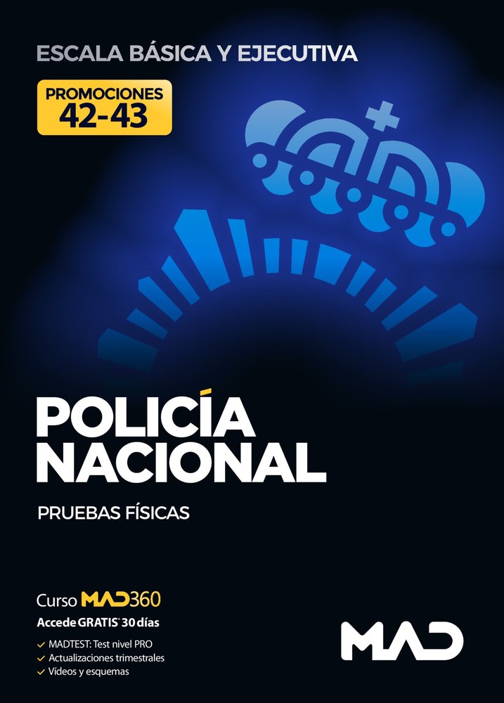POLICIA NACIONAL ESCALAS BASICA Y EJECUTIVA PRUEBAS FISICAS | portada del libro