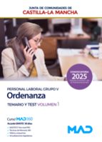 ORDENAZA TEMARIO VOLUMEN 1 TEST, de Carlos Tojeiro Alcalá | portada del libro