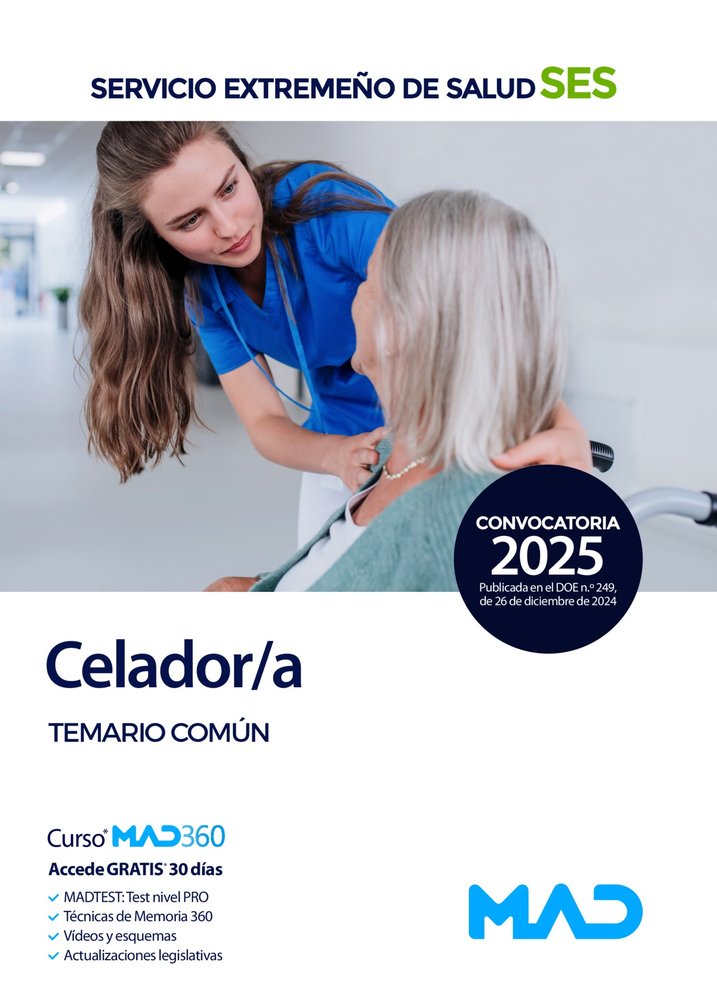 Celador/a temario comun servicio extremeño de salud, de AA.VV. | portada del libro