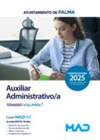AYUNTAMIENTO PALMA AUX 2025 TEMARIO 1, de Varios autores | portada del libro