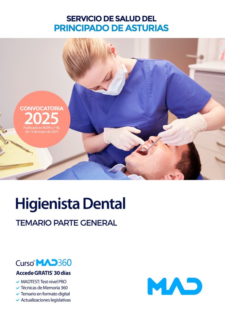 Higienista Dental Serv. Salud Principado Asturias (SESPA). Temario partegeneral | portada del libro