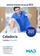 025 T1 CELADOR SERVICIO CANARIO SALUD TEMARIO, de Varios autores | portada del libro