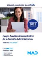 025 T1 AUXILIAR ADMINISTRATIVO SERVICIO CANARIO SALUD, de Varios autores | portada del libro