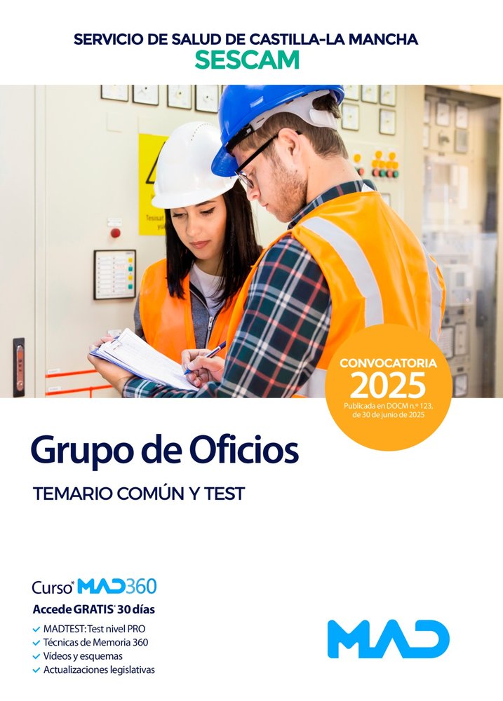 TEMARIO COMUN Y TEST GRUPO DE OFICIOS | portada del libro