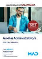 Auxiliar administrativo/a test del temario universidad sala, de Varios autores | portada del libro