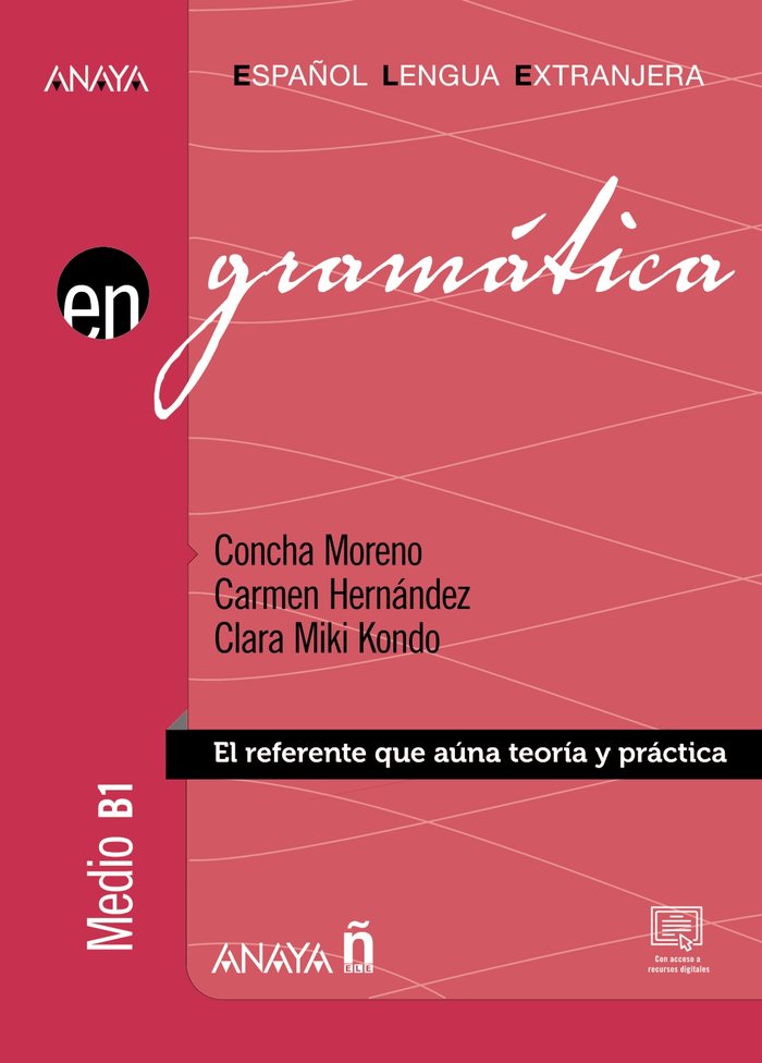 GRAMATICA NIVEL MEDIO B1 ED 2022, de MORENO GARCIA, CONCHA | portada del libro