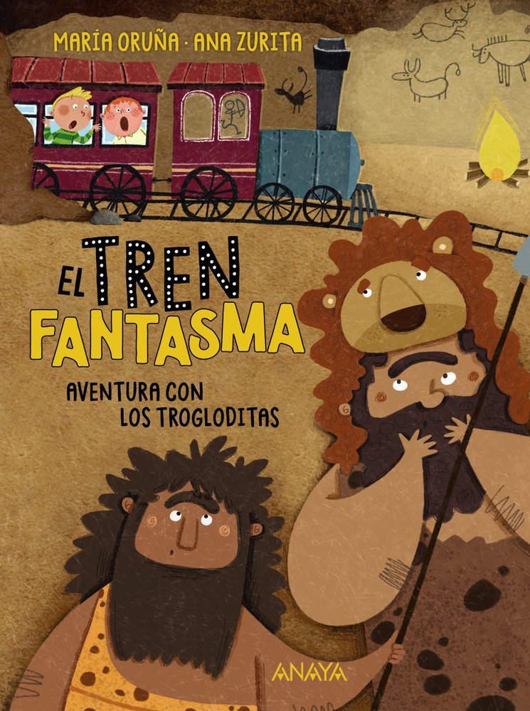 TREN FANTASMA,EL: AVENTURA CON LOS TROGLODITAS, de ORUÑA, MARIA | portada del libro