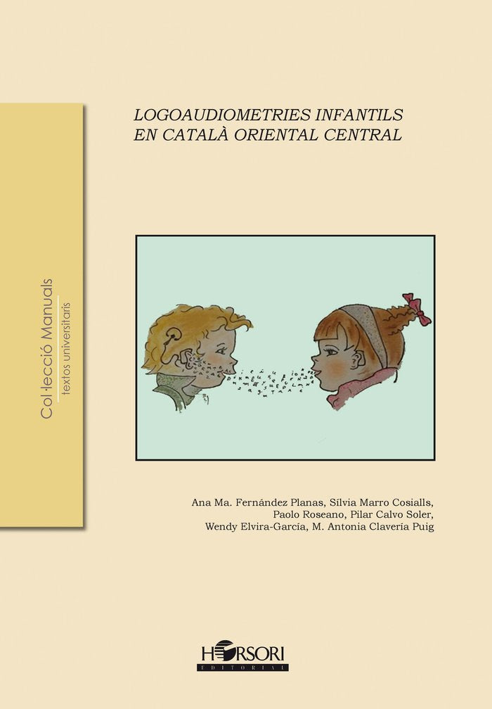 Logoaudiometries infantils en català oriental central, de Calvo Soler, Pilar | portada del libro