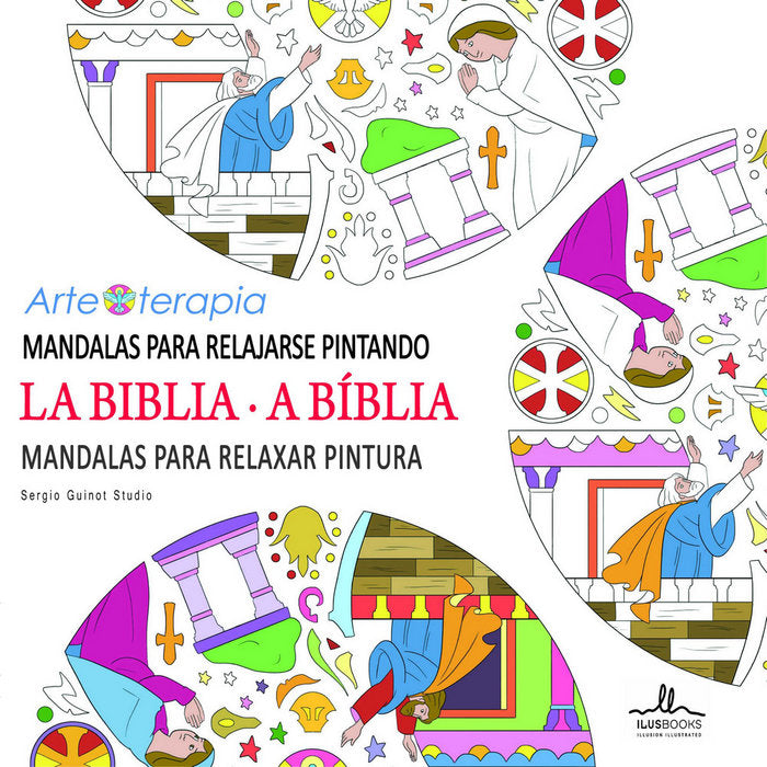 Mandalas para relajarse pintando LA BIBLIA, de Sergio Guinot Studio | portada del libro