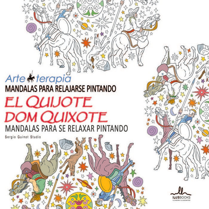 Mandalas para relajarse pintando EL QUIJOTE, de Sergio Guinot Studio | portada del libro