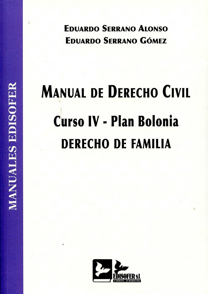 MANUAL DE DERECHO CIVIL (CURSO IV-PLAN BOLONIA), de SERRANO ALONSO | portada del libro