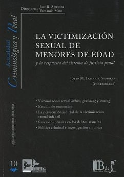 LA VICTIMIZACION SEXUAL DE MENORES DE EDAD, de TAMARIT SUMALLA | portada del libro