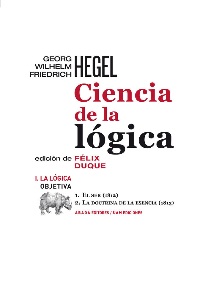 Ciencia de la lógica I. La lógica objetiva, de Hegel, Georg Wilhelm Friedrich | portada del libro