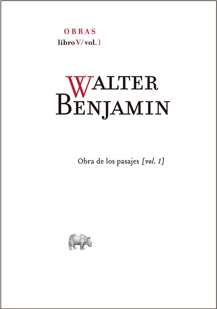 Obra completa. Libro V/vol. 1, de Benjamin, Walter | portada del libro