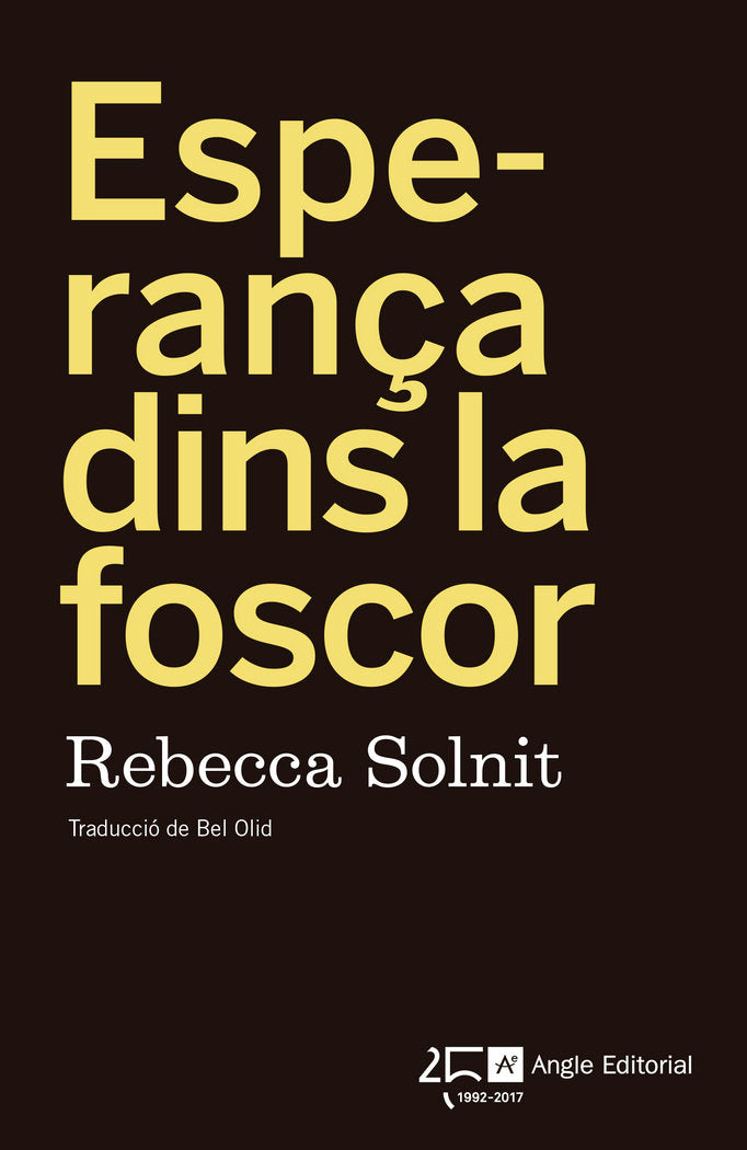 Esperança dins la foscor, de Solnit, Rebecca | portada del libro