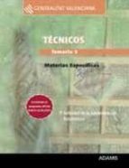 Técnicos, Generalitat Valenciana.Temario 5, de Varios autores | portada del libro