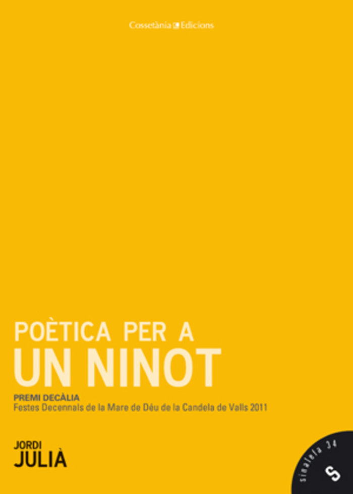 POETICA PER A UN NINOT, de JULIA, JORDI | portada del libro