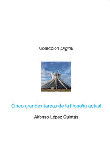 Cinco grandes tareas de la filosofía actual, de López Quintás, Alfonso | portada del libro