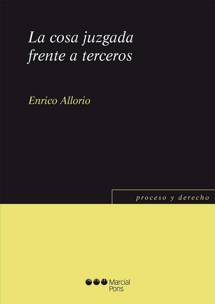 La cosa juzgada frente a terceros, de Allorio, Enrico | portada del libro