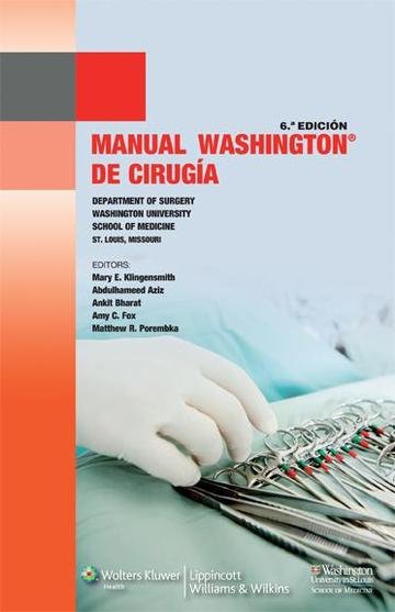 Manual Washington de cirugía, de E. Klingensmith | portada del libro