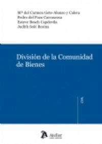 División de la comunidad de bienes., de Gete-Alonso y Calera | portada del libro