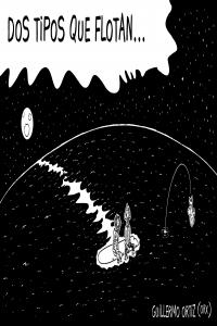 Dos tipos que flotan, de ORTIZ | portada del libro