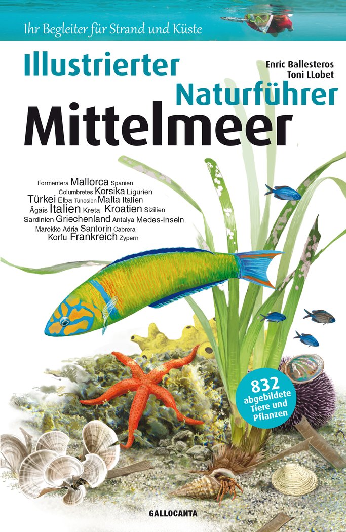 Illustrierter Naturfürhrer Mittelmeer, de Ballesteros Sagarra | portada del libro