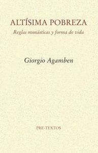 Altísima pobreza, de Agamben | portada del libro