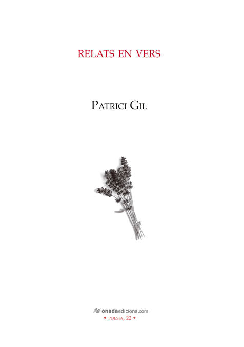 Relats en vers, de Gil Martínez, Patrici | portada del libro