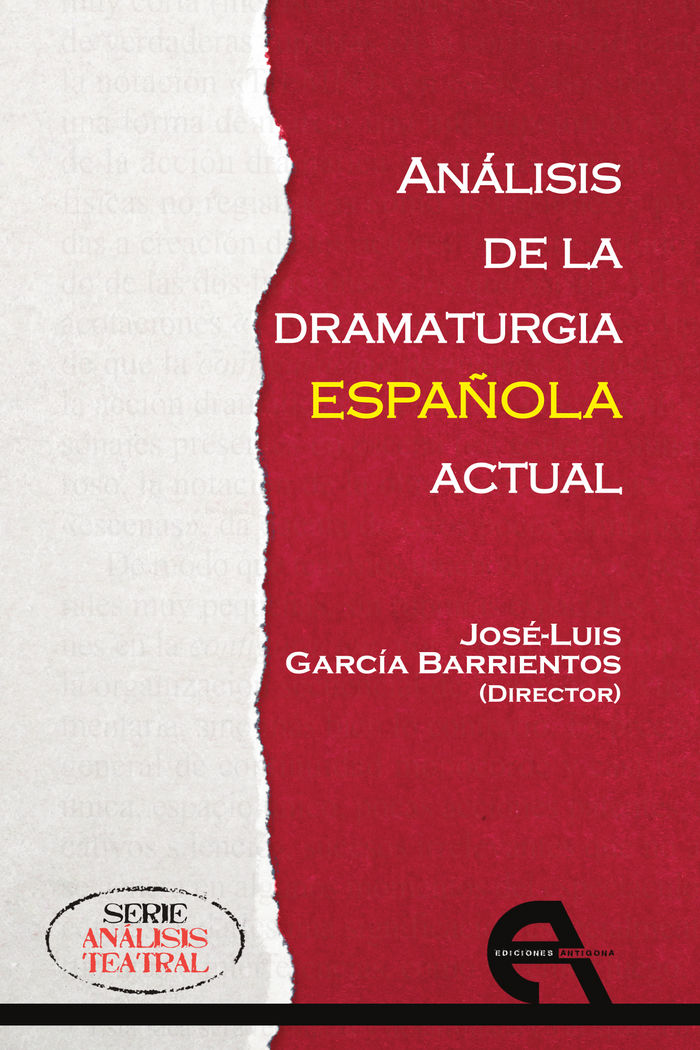 Análisis de la dramaturgia española actual | portada del libro