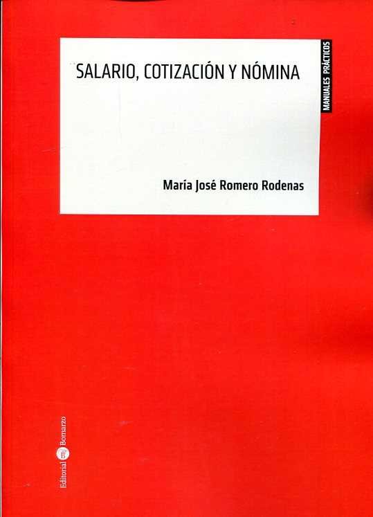 Salario, cotización y nómina, de Romero Rodenas | portada del libro