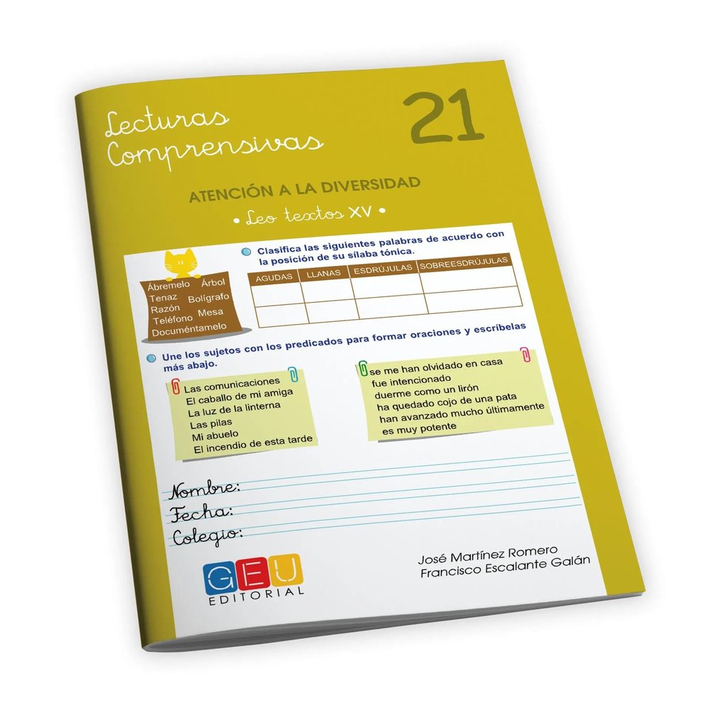 Lecturas comprensivas 21, de MARTINEZ ROMERO | portada del libro