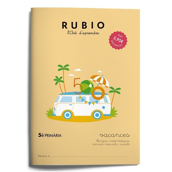 Vacances RUBIO 5è Primària (català), de Varios autores | portada del libro