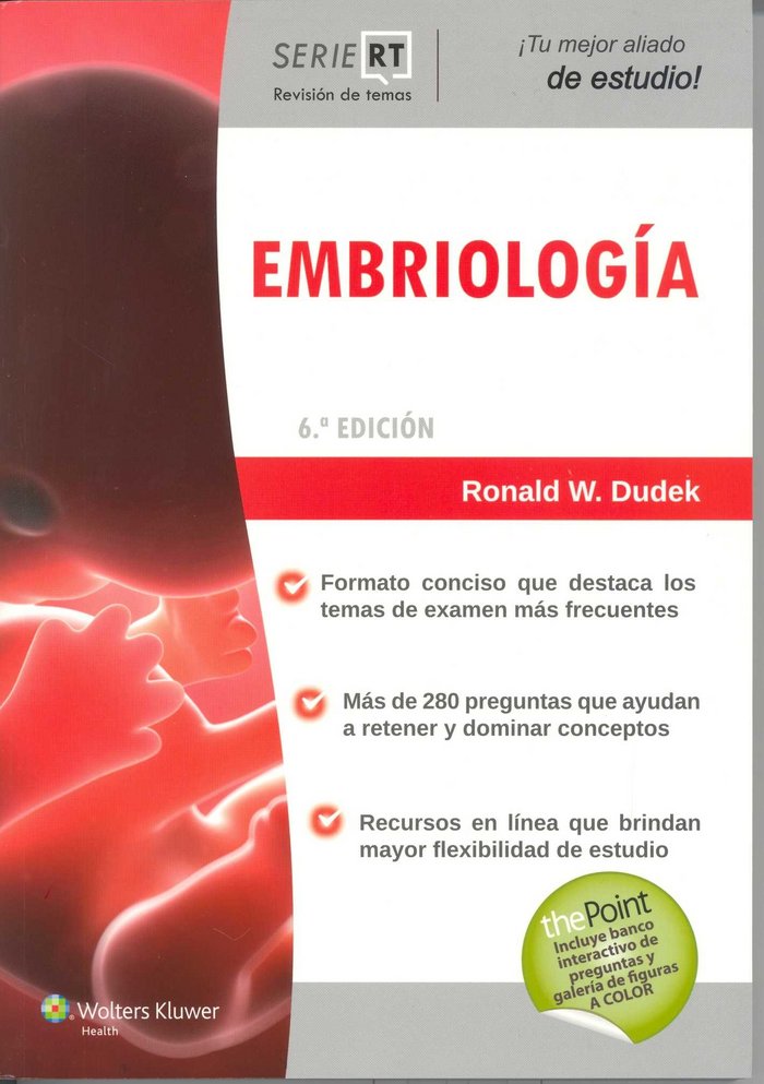 Revisión de temas. Embriología, de Dudek | portada del libro