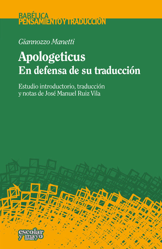 Apologeticus, de Manetti | portada del libro
