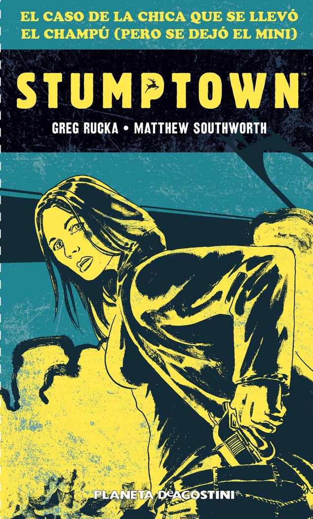 Stumptown El caso de la chica que se llevó el champú (pero se dejó el Mini), de Rucka | portada del libro