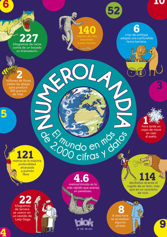 Numerolandia. El mundo en más de 2000 cifras y datos, de Varios autores, | portada del libro