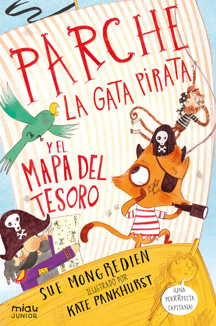 Parche la gata pirata y el mapa del tesoro, de Mongredien, Sue | portada del libro