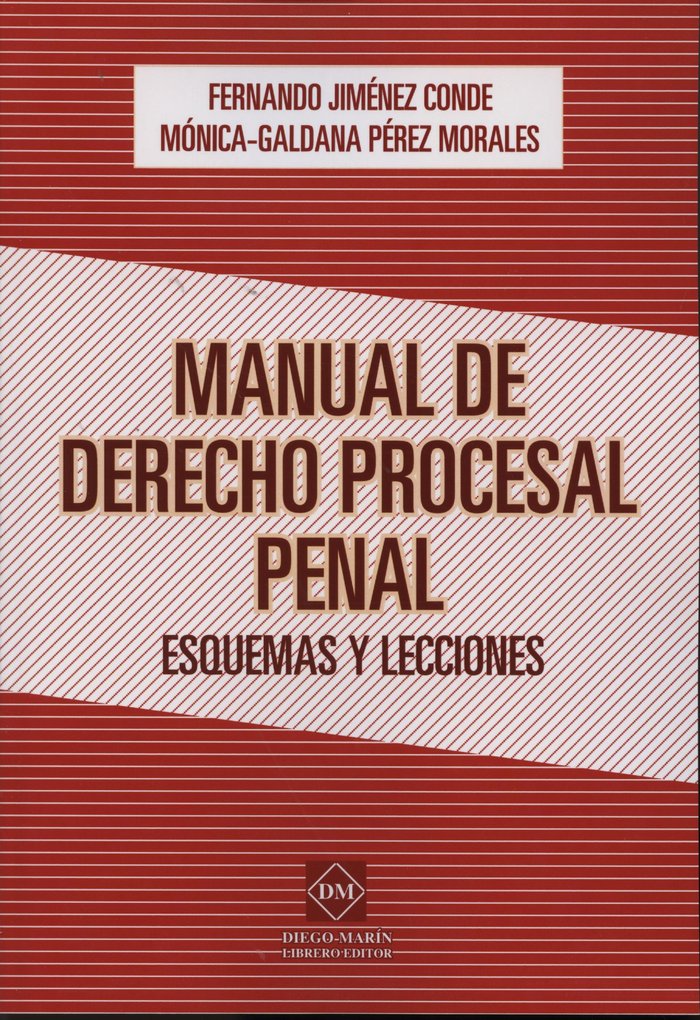 MANUAL DE DERECHO PROCESAL PENAL. ESQUEMAS Y LECCIONES, de JIMENEZ CONDE FERNANDO | portada del libro