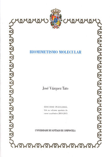 Biomimetismo molecular, de Vázquez Tato, José | portada del libro