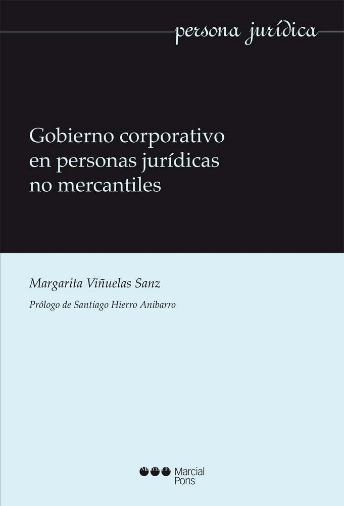 Gobierno corporativo en personas jurídicas no mercantiles, de Viñuelas Sans, Margarita | portada del libro