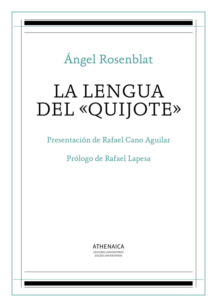 La lengua del «Quijote», de Rosenblat, Ángel | portada del libro