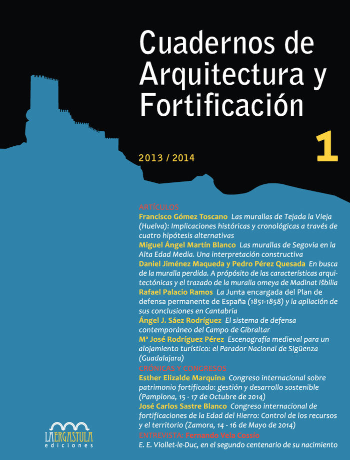 Cuadernos de Arquitectura y Fortificación, número 1, de Elizalde Marquina, Esther | portada del libro